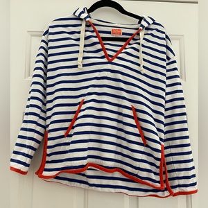 J Crew Weekend - Red, White, & Blue Terry Hoodie - XXS - Like New